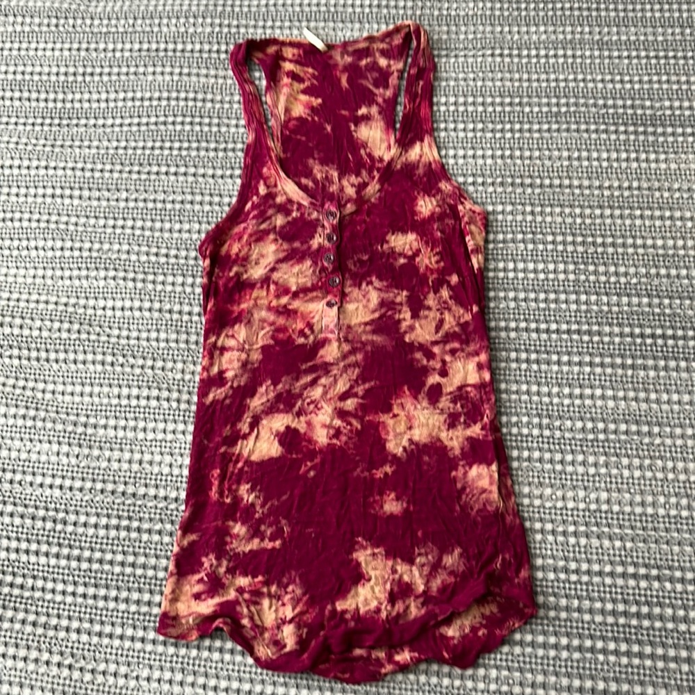Free People Tie Dye style tank - slightly sheer